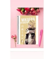 Mikaela Hyakuya Anime Defter 1 Adet Özel Tasarım A4 Boyutu Telli Çizgili Defter 21*29 Cm