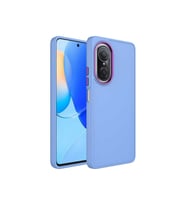 Huawei Nova 9 SE Uyumlu Kılıf Metal Çerçeve ve Buton Tasarımlı Silikon Zore Luna Kapak (Lila)