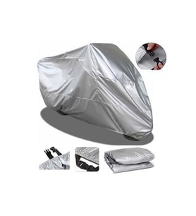 Sym Maxi 400i Arka Çanta (bağlantı, Kilit)  Uyumlu SolarBlock Prime Motosiklet Brandası Örtüsü (Siyah)