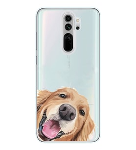 Redmi Note 8 Pro Uyumlu Sevimli Köpek Tasarımlı Şeffaf Telefon Kılıfı