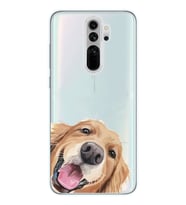 Redmi Note 8 Pro Uyumlu Sevimli Köpek Tasarımlı Şeffaf Telefon Kılıfı