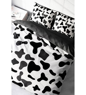 Çift Kişilik Nevresim Takımı Sık Dokuma Pamuk Saten 3d Özel Tasarım Cow