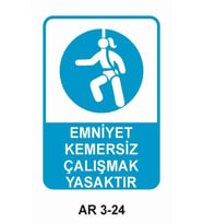 İŞ GÜVENLİĞİ UYARI LEVHASI 1 ADET PVC 21 X 29CM