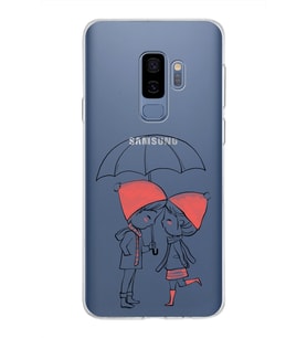 Samsung Galaxy S9 Plus Kapak Aşk Tasarımlı Şeffaf Silikon Kılıf