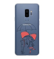 Samsung Galaxy S9 Plus Kapak Aşk Tasarımlı Şeffaf Silikon Kılıf
