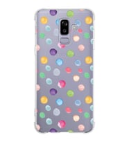 PrintiFy Samsung Galaxy J8 Uyumlu Water Color 6 Baskılı Şeffaf Köşe Korumalı Antişok Kılıf