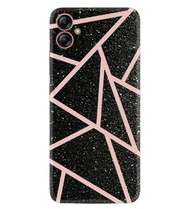 Samsung Galaxy A05 Kılıf Resimli Desenli Baskılı Silikon Pembe Şeritli Mermer 1312