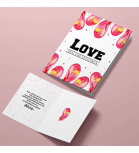 Love Temalı Sevgiliye Özel Tebrik Kartı
