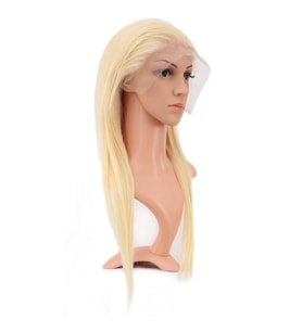 Gerçek Front Lace Düz Platin Tül Peruk / 60/65cm