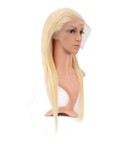 Gerçek Front Lace Düz Platin Tül Peruk / 60/65cm