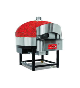 Empero EMP.SPO.02-RB-LPG Gazlı Döner Tabanlı Pizza Fırını 9 Pizza Kapasiteli - Kırmızı, Siyah  LPG'li
