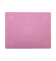 Silikon Ölçülü Hamur Açma Matı Pembe