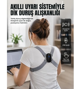 Akıllı Dik Duruş Düzeltici Titreşim Uyarılı Şarjlı Destek Cihazı