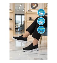 Pierre Cardin PCI-10101 G Siyah-Beyaz Kadın Spor Ayakkabı