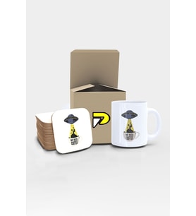 Uzay Gemisi We Need Coffee Uzaylı Tasarımlı Baskılı Kupa Bardak Seti
