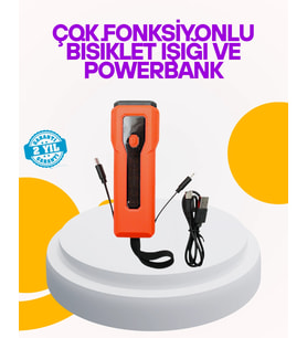 Su Geçirmez Bisiklet Işığı 5000 Mah Powerbankli Ön Far