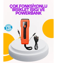Su Geçirmez Bisiklet Işığı 5000 Mah Powerbankli Ön Far