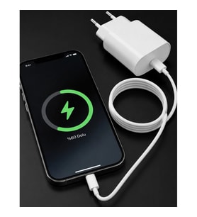 iPhone Uyumlu 20W PD Hızlı Şarj Adaptörü ve 1.2 m Lightning Kablo Seti