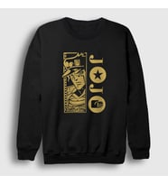 Presmono Unisex Siyah Jotaro Kujo V3 Anime Jojo Sweatshirt 322441tt