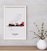 BK Gift Formula 1 Tasarımlı Dekoratif Ahşap Beyaz Çerçeveli Tablo-14