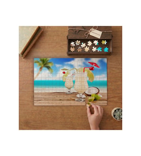Kokteyller - Deniz - Tatil Tasarımı 240 parça Ahşap Puzzle Ahşap Kutuda MP10585