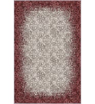 Eliana Home Baskılı, Yıkanabilir Kaymaz Taban Salon Halısı LNA1648-HT247 100x150 cm (Bordo)