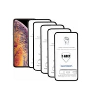Apple Uyumlu iPhone Xs Max İle Ekran Koruyucu Tam Kaplayan 5li Set