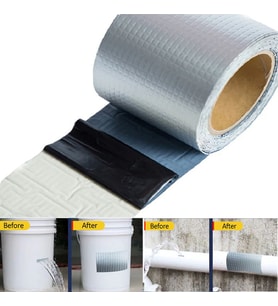 Çamur Bant 2 mt x 10 cm Waterproof Adhesive Tape Çatı Boru Çadır Pimaş Tamir Bandı Su Geçirmez Bant