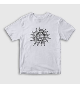 Presmono Unisex Çocuk Beyaz Sun Alice In Chains T-Shirt 7894tt (Beyaz)