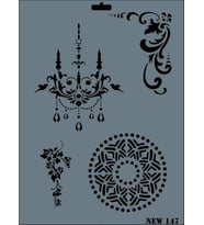 Rich New Seri N-147 Stencil 35x25 cm