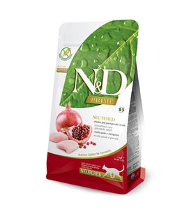 N&D Tahılsız Tavuk Nar Kısırlaştırılmış Kedi Maması 10 Kg