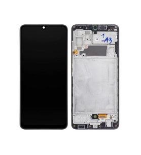 Samsung Galaxy A32 4G A325F ile Uyumlu Oled Ekran Dokunmatik Çıtalı (Siyah)
