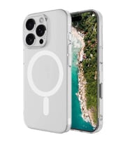 Apple iPhone 16 Pro Max Kılıf Zore M-safe Şarj Özellikli Şeffaf Tek Kamera Çerçeveli Porto Kapak
