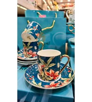Royking Debora 6 lı Kahve Fincan Takımı YNS 004 (Mavi)