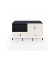 Kronos Konsol 5 Raflı Tek Çekmeceli 4 Kapaklı 176x59x99 Antrasit-Aytaşı