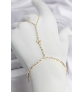 Gold Renk Pirinç Zirkon Taşlı Yıldız Model Şahmeran