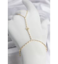 Gold Renk Pirinç Zirkon Taşlı Yıldız Model Şahmeran