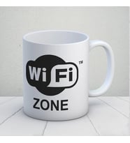 Wifi Zone Tasarımlı Kupa Bardak (Çok Renkli)