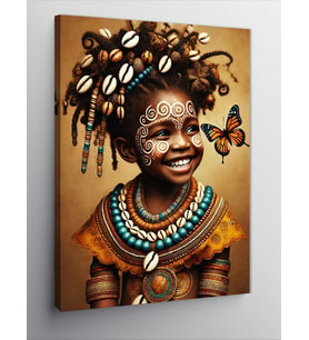 Kanvas Tablo Gülümseyen Afrika Çocuk