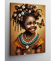 Kanvas Tablo Gülümseyen Afrika Çocuk