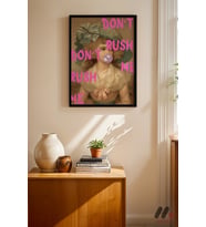 Don't Rush Me Portre, Siyah Çerçeveli Duvar Tablosu - Motivasyon Hediyesi