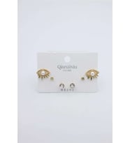 Çoklu Set Küpe - Altın