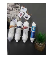 Inline Su Arıtma Cihazı Filtre Seti 4'lü - Dirsek Ve Hortum Hediyeli (Krem)