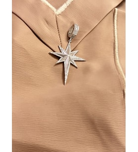 Kutup Yıldızı Model Ajda Bilezik 925 Ayar Gümüş Charm