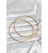 316L Çelik Gold Renk 80 mm Kadın Halka Küpe 5886 - HPSBYI7736-6673