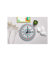 SESSİZ Kanaviçe/Nakış Desenli Otantik Duvar Saati 40cm