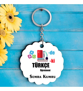 Türkçe Öğretmenlerine Özel İsimli Anahtarlık