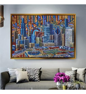 Altın Çerçeveli dekoratif tablo a1033 (Gold)