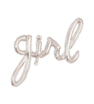 Girl Yazılı Gümüş Birleşik Folyo Balon-