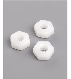 10 Adet Plastik Somun Metrik 3 Somun Beyaz Arduino, Proje Somunu PN-310